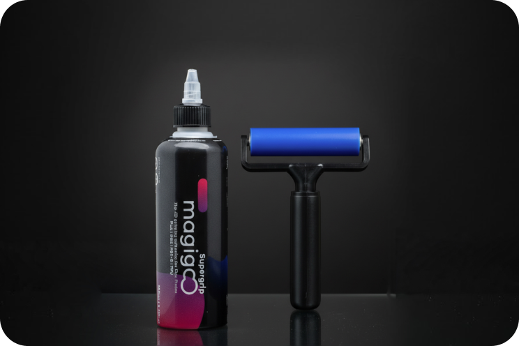 Magigoo Glide Kit with Supergrip - roller applicator, 250ml Supergrip bottle and cleaning cloth