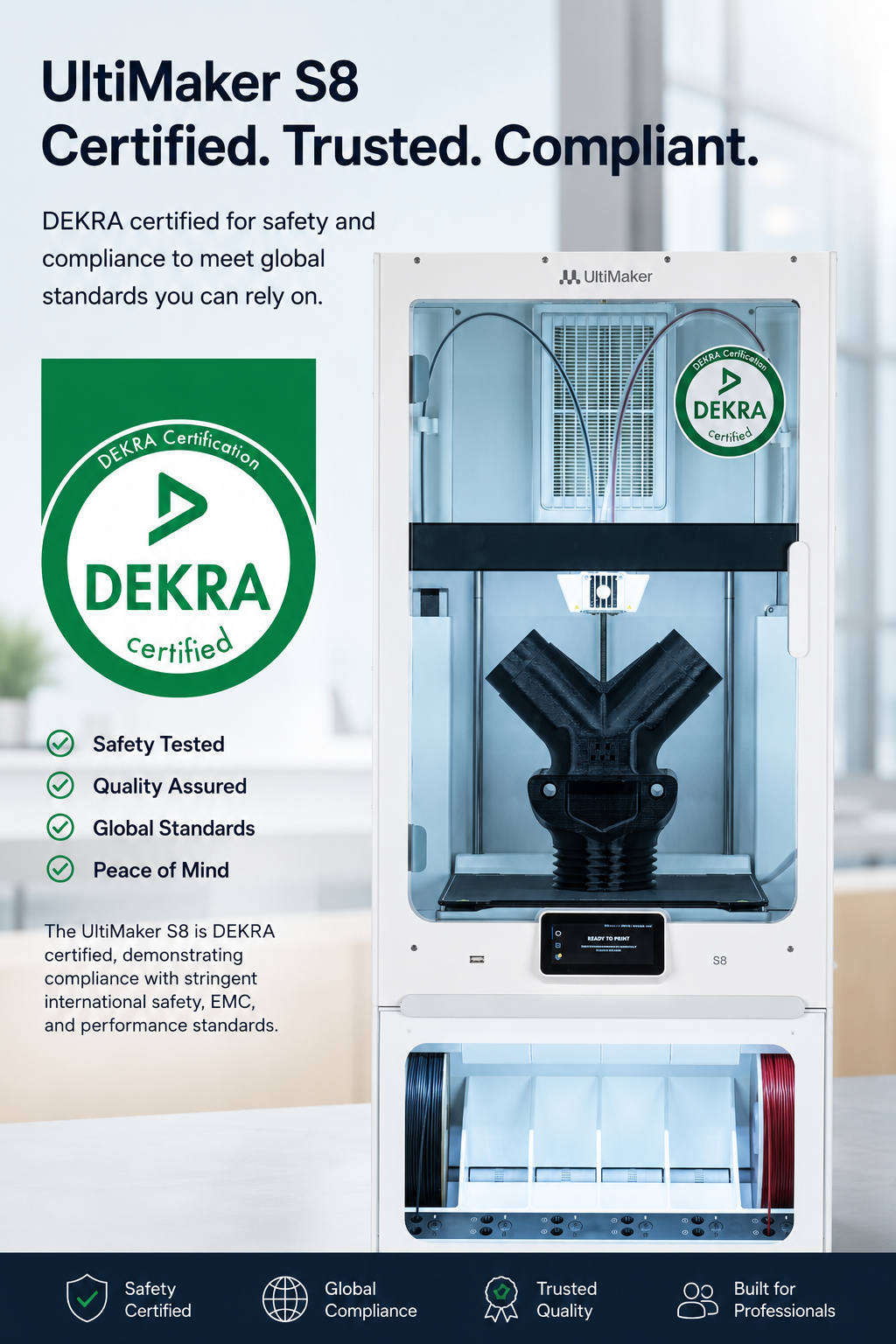 Why UltiMaker 3D Printers Are Trusted: Compliance, Safety, and Industry Standards